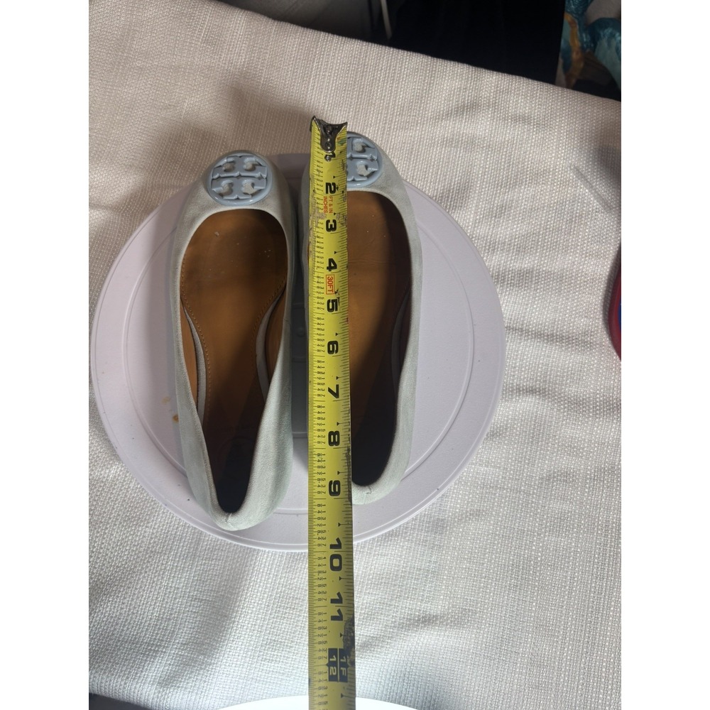 Tory Burch blue  Suede kid Chelsea Ballet Flats, sz 6B, Pre-owned, no box or bag - Picture 2 of 15
